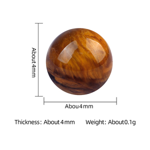 गिमस्टोन नो होल 4 मिमी पत्थर की गेंदों को बिना ड्रिल किए गोल मिश्रण रंग जिशियन ब्रांड के लिए - Product Image 2