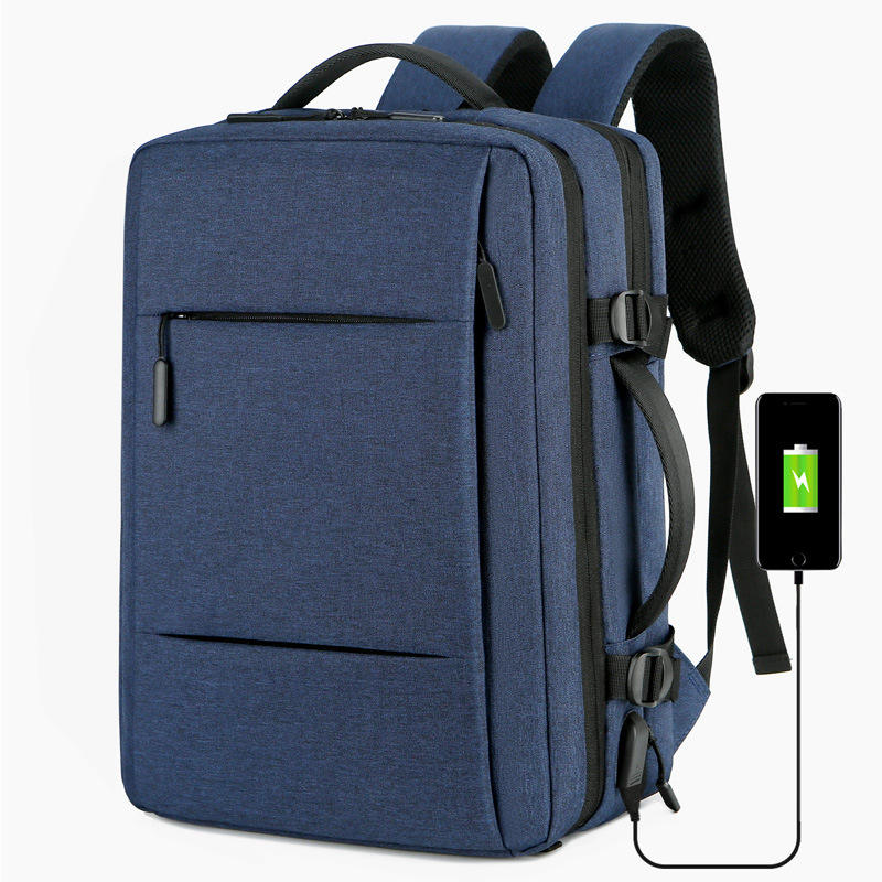 Fashion Travel Special Plain Back Pack Mochilas square Softback Antitheft  Usb Laptop Backpack Waterproof Backpack