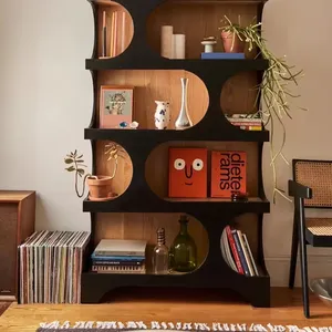 Nuovo Design di alta qualità stile moderno mobili per la casa soggiorno sala da pranzo a parete in legno scaffale libri