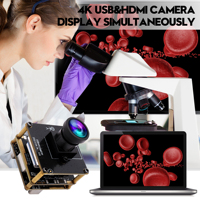 ELP H.264 Sans Distorsion Zoom Numérique 95 Degrés CCTV PC Caméra 4K 30FPS IMX415 CMOS USB Webcam UHD 3840X2160 Mini Caméra