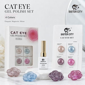 Set de Esmalte de Uñas Gel Efecto Ojo de Gato, Línea Brillante, Larga Duración, Esencial para Salón - Product Image 4
