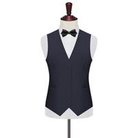 Gilet uniforme personnalisé de haute qualité avec logo tissé, pour serveurs de restaurant quatre saisons, réceptionnistes d'hôtel, tenue de travail formelle