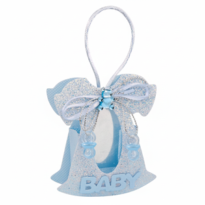 Borsetta Blu Chiaro 'Angel' come Bomboniera per Decorazioni Bambini e Neonati - Product Image 2