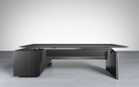 Scrivania Direzionale Moderna in Legno con Design Girevole Durevole, Caratteristiche Ergonomiche, Facile Montaggio per Sale Riunioni