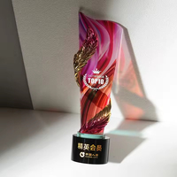 Honor of Crystal Trophée étoile en cristal vierge K9 personnalisé pour cadeaux souvenirs de réunion annuelle