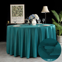 Nappe ronde en coton et lin pour hôtel, restaurant, salle de banquet, grande table ronde, housse de table pour la maison