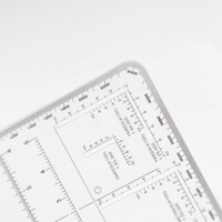 Regla de Coordenadas Cuadrada Transparente de Plástico UTM/MGRS de 10 cm, Escalas 1:25000/50000/63,360, Grosor de 0,3 mm, para Mapas de Exterior Personalizados