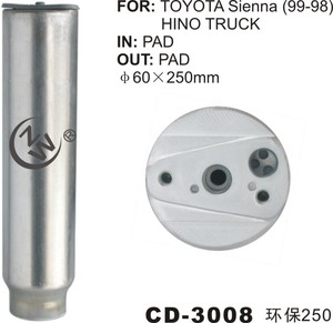 Zw CD-3008 Chất Lượng Cao 24V Nhôm <span class=keywords><strong>AC</strong></span> Receiver Drier 60*250 Xe Tải Điều Hòa Không Khí Các Bộ Phận Nhà Máy Trực Tiếp Bán Cho Suzuki Xe Buýt - Product Image 2