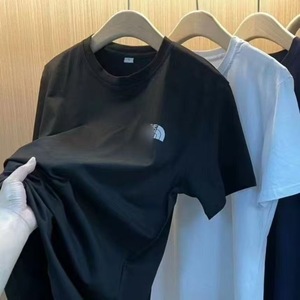 T-shirt Beijia in Puro Cotone Traspirante con Ricamo a Lettere, Stile Casual Estivo, Maniche Corte, Trendy, per Uomo e Donna, Stile Ins - Product Image 1