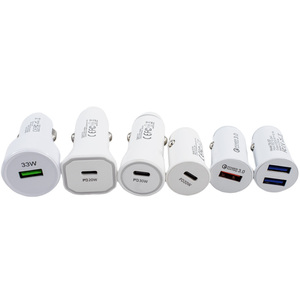 Accesorios de carga para automóvil Adaptador de cargador de automóvil USB Tipo C Cargador de Automóvil inteligente para teléfono móvil - Product Image 5