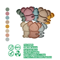 Sortie d'usine personnalisable sans BPA Koala assiette pour bébé enfant en bas âge Silicone ventouse assiette pour bébé en Silicone