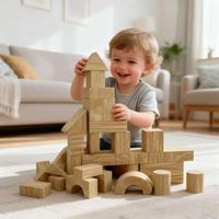 Blocs de construction carrés en mousse EVA écologiques non toxiques, texture bois douce, jouet éducatif pour enfants