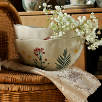 Service de table en céramique tulipe peinte à la main, style vintage français, assiettes de luxe en porcelaine, tasses et soucoupes pour le thé de l'après-midi, idéal pour un cadeau de mariage