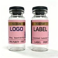 Autocollants personnalisés pour flacons de peptides en vinyle HD pour bouteilles de 3 ml, 5 ml, 10 ml, étiquettes pour compléments beauté et fitness