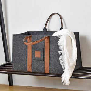 Cestino pieghevole <span class=keywords><strong>in</strong></span> feltro cesto <span class=keywords><strong>in</strong></span> <span class=keywords><strong>legno</strong></span> di legna da ardere tascabile per il trasporto di <span class=keywords><strong>legno</strong></span> - Product Image 6