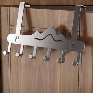 Over Door Hooks Rectangle Multi Functional Storage Rack Hook Type Door Back Mount Strong Load Bearing Coat Hanger - Product Image 2