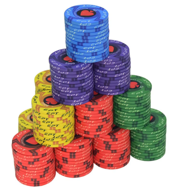プロフェッショナルまたはベーシックスタイルのEPTポーカーチップ