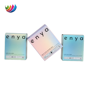 Boîtes d'emballage en papier refermables pour produits de maquillage avec logo personnalisé, boîtes d'emballage laser pour serviettes hygiéniques de différentes tailles - Product Image 4