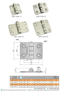 SK2-028-2 resistente finitura cromata in acciaio inox 304 cerniera Design industriale perno armadio cerniera <span class=keywords><strong>per</strong></span> officine porta e finestra - Product Image 6