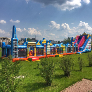 Parcours d'obstacles gonflable commercial pvc bounce <b>house</b> adult <b>inflatable</b> Europe obstacle course - Product Image 3
