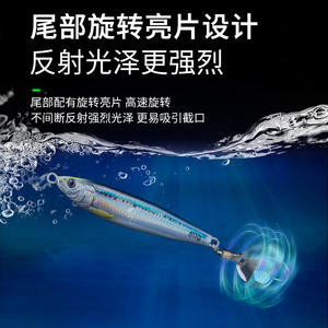 <span class=keywords><strong>Leurre</strong></span> de pêche en mer en métal à lame, 40G/60G/80G, pour lancer depuis le rivage, jigging lent, cuillère rotative pour saumon et poisson-chat - Product Image 3