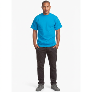 Camisetas Formales Personalizadas para Hombre, Cuello Redondo, Manga Corta, Corte Holgado, 100% Algodón, Anti-Pilling, Pakistán - Product Image 1
