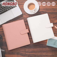 Hongbo Best Seller A5 Budget Binder 6 Classeur À Anneaux Multi-couleur Galet Cuir Or-Anneau Quotidien/Hebdomadaire/Mensuel Agenda Planificateur Bureau