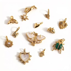 Pingentes de Charme <span class=keywords><strong>DIY</strong></span> em Ouro 18K com Acabamento em Ouro para Mulheres e Homens - Product Image 1