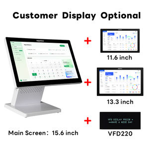 Máquina POS de pantalla dual con pantalla táctil capacitiva FHD de 15,6 "+ <span class=keywords><strong>11</strong></span>,6" N97 CPU 8 + 256GB Win10 1920*1080 Resolución POS - Product Image 4