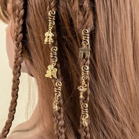 Nouvelle mode feuille papillon cheveux anneau alliage cheveux tresse breloques poignets dreadlocks accessoires bijoux décoration