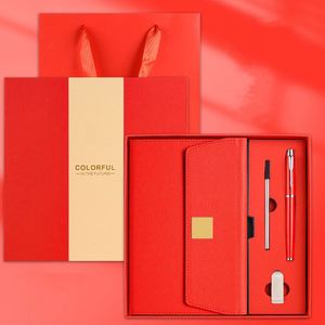 PU Leather Notebook Pen Bookmark Gift Box Set With Handbag Flip Cover Journal Custom Logo Executive Promotional Gift Kit - Product Image 5