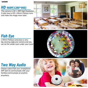3MP không dây Wifi Trần gắn trong nhà sử dụng 180 độ toàn cảnh Fish Eye <span class=keywords><strong>camera</strong></span> an ninh bóng đèn V380 Pro an ninh CCTV <span class=keywords><strong>IP</strong></span> <span class=keywords><strong>Camera</strong></span> - Product Image 4