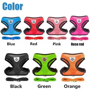 Rompi Harness Kucing dengan Tali Pengikat untuk Anjing dan Anak Anjing, Kerah Poliester, Harness Anjing Berbahan Jala yang Dapat Disesuaikan untuk Hewan Peliharaan Kecil dan Sedang, Aksesoris Hewan Peliharaan - Product Image 5