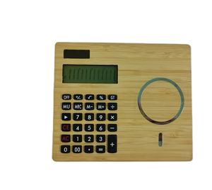 Nouveau produit créatif en bambou 2 en 1 calculatrice en bambou chargeur sans fil charge rapide sans fil quais en bois - Product Image 1