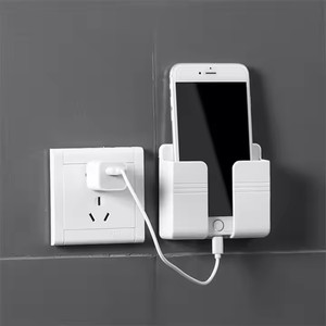 Popular Portable and Flexible ABS Multifunction Wall Phone Holder Wall Charger and Remote <b>Control</b> <b>Stand</b> for Bedroom Use - Product Image 1