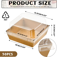 Vente en gros Emballage alimentaire à emporter jetable écologique personnalisé Boîte en papier kraft à emporter avec fenêtre ouverte