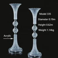 Décoration de mariage Vague Tube de verre Table Vase à fleurs Stand Transparent Verre Décor Table pour mariage Hôtel Hall Salon
