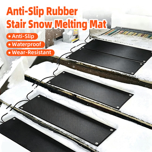 Alfombra de goma para derretir nieve, alfombra eléctrica calefactable de 10*30 pulgadas, alfombra de goma calefactable para quitar nieve en entradas de vehículos - Product Image 1