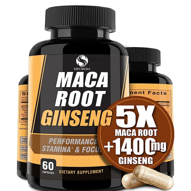 Tùy chỉnh Maca gốc viên nang nhân sâm viên nang bổ sung cải thiện trí nhớ và tập trung