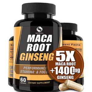 Custom Maca Root Capsules Ginseng Capsules Supplement Improve Memory & Concentration