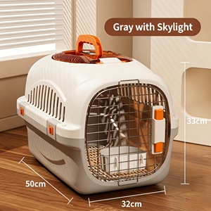 Outdoor Travel Pet Carrier <b>Box</b> Portable Lightweight Air Transport Crate Secure Dog <b>Cat</b> Cage for Small Puppy Kitten - Product Image 3