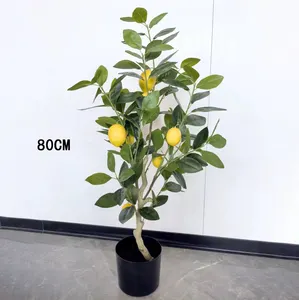 Artificial Lemon Tree REAL Factory 80cm With Lemon Fruit Lemon Artificial Tree Landscaping Centerpiece Garden Home Decoration