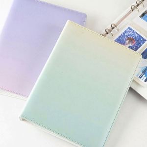 Large-capacity Gradient A5 Leather Loose-leaf Spiral-bound Address Book <b>Card</b> Storage Album Small <b>Card</b> Albums Gift - Product Image 4
