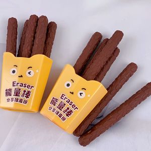 Yeni patates kızartması çikolata bar şekli paylaşımı silgi takım sevimli yeşil soğan silgi temiz çocuk hediye okul kırtasiye seti - Product Image 5