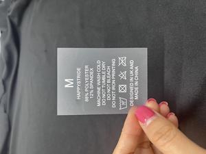 Silicone có thể giặt bền phản xạ truyền nhiệt quần áo nhãn gấp cổ chăm sóc hướng dẫn rửa thẻ phụ kiện may mặc - Product Image 4