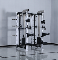 Équipement de musculation multifonctionnel pour salle de sport : Machine Smith, Crossover à câbles, Rack de squat, en tube d'acier, usage commercial