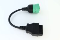Câble de diagnostic pour camions poids lourds OBD2 16 broches femelle vers connecteur mâle J1939 9 broches vert, faisceau de conversion