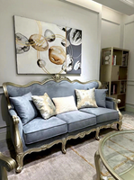 Ensemble de canapés Chesterfield de luxe américain, en bois de hêtre sculpté, rembourré, modulaire, écologique, durable, meubles pour la maison