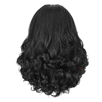 Perruques synthétiques haute performance en soie glacée, ajustables, bouclées lâches, style afro, pour vente en gros