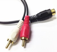 Câble audio-vidéo HITEC plaqué or YR-AV-4 1 RCA femelle vers 2 RCA mâles, compatible 100% OEM pour home cinéma